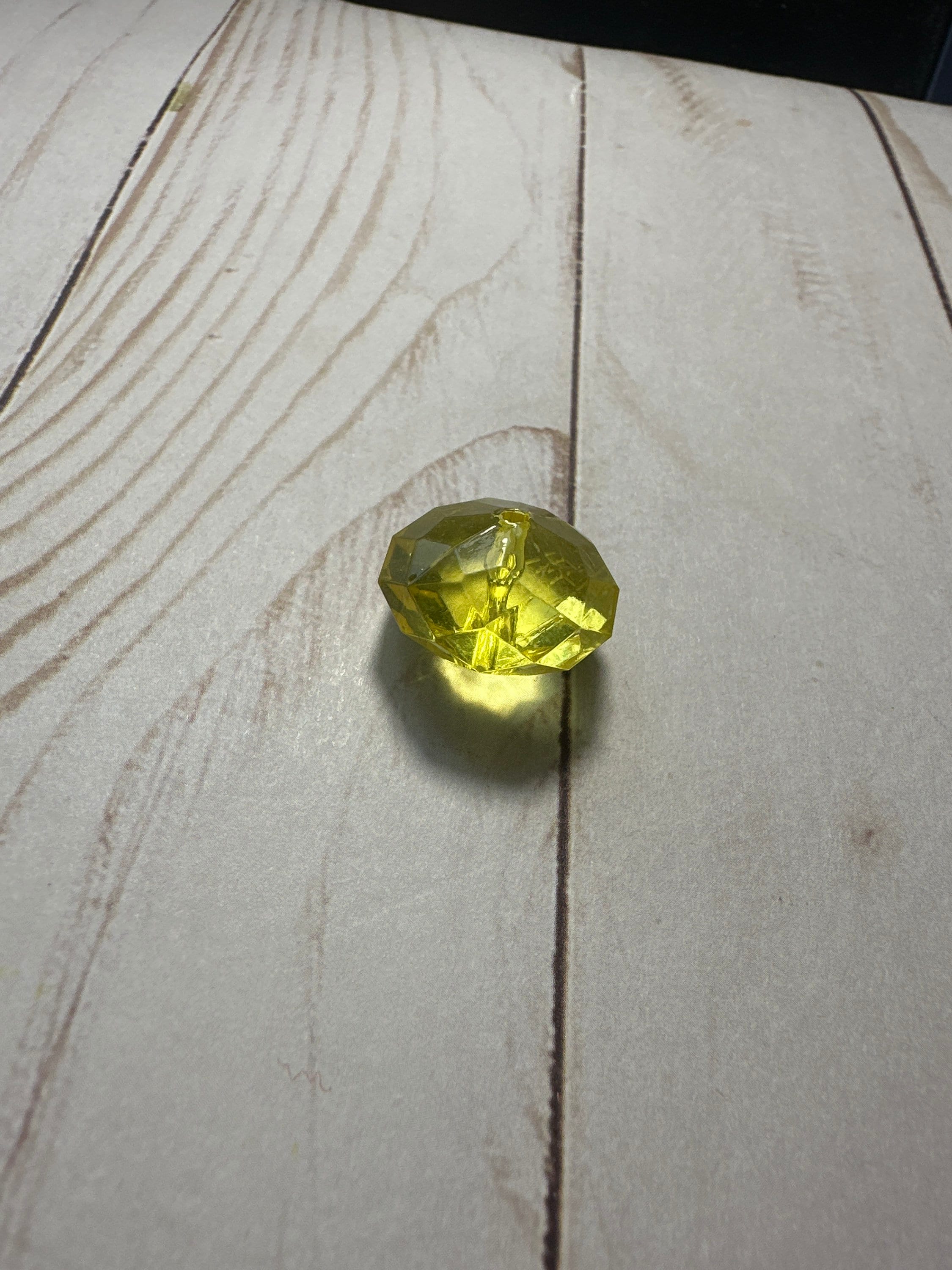 Light yellow 20mm rondel gum ball bead 10 count