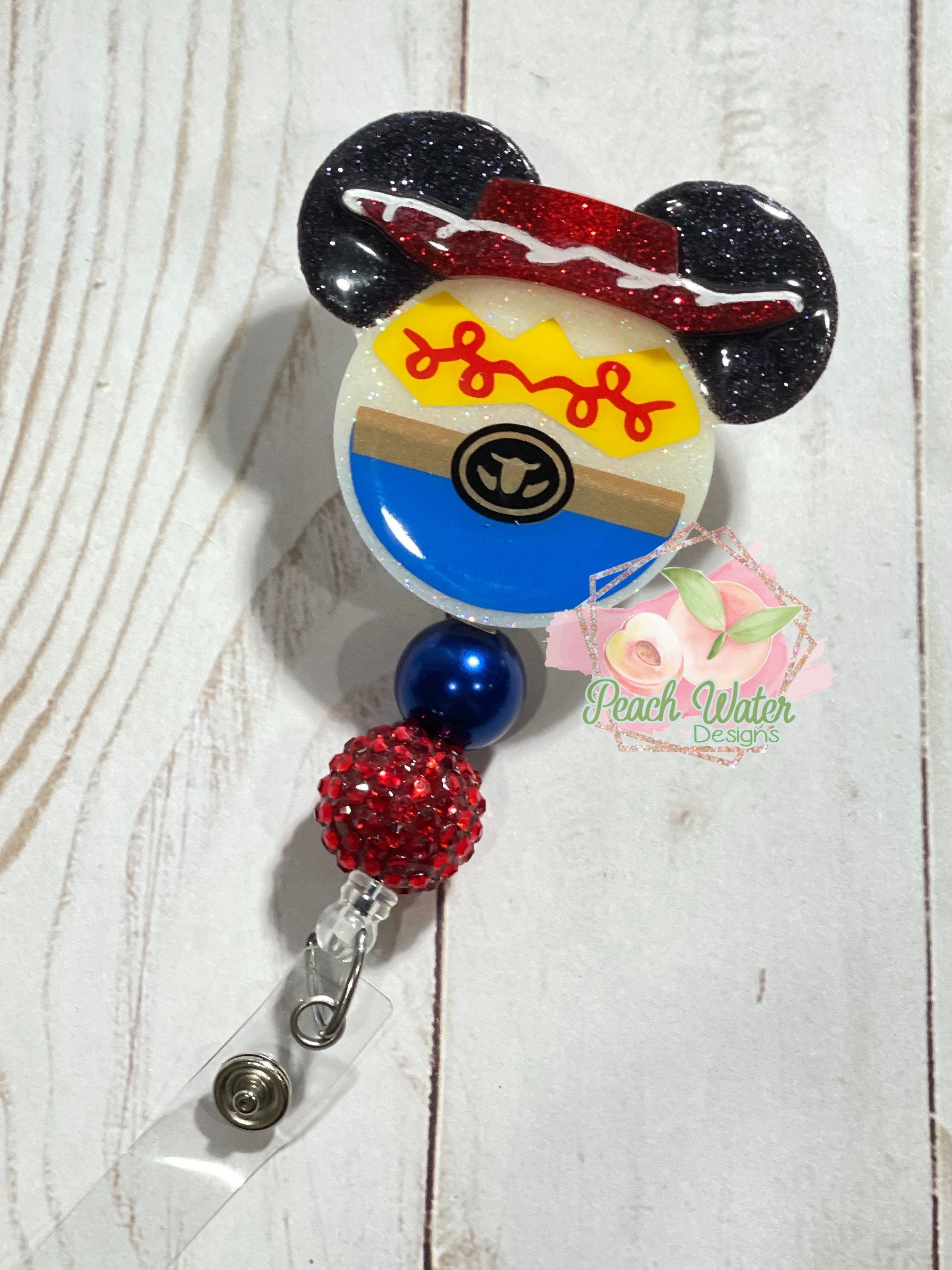 Toy story Jessie mouse head badge reel lanyard