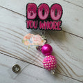 Boo you whore mean girls  badge reel inspired lanyard