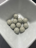20mm gum ball bead stone color (grey tan) 10 count