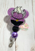 Ursula mermaid under the sea badge reel