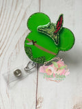 Peter Pan Mickey shaped badge reel nurse doctor retractable RN