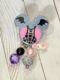 Vamparina Disney mouse head badge reel nurses teachers