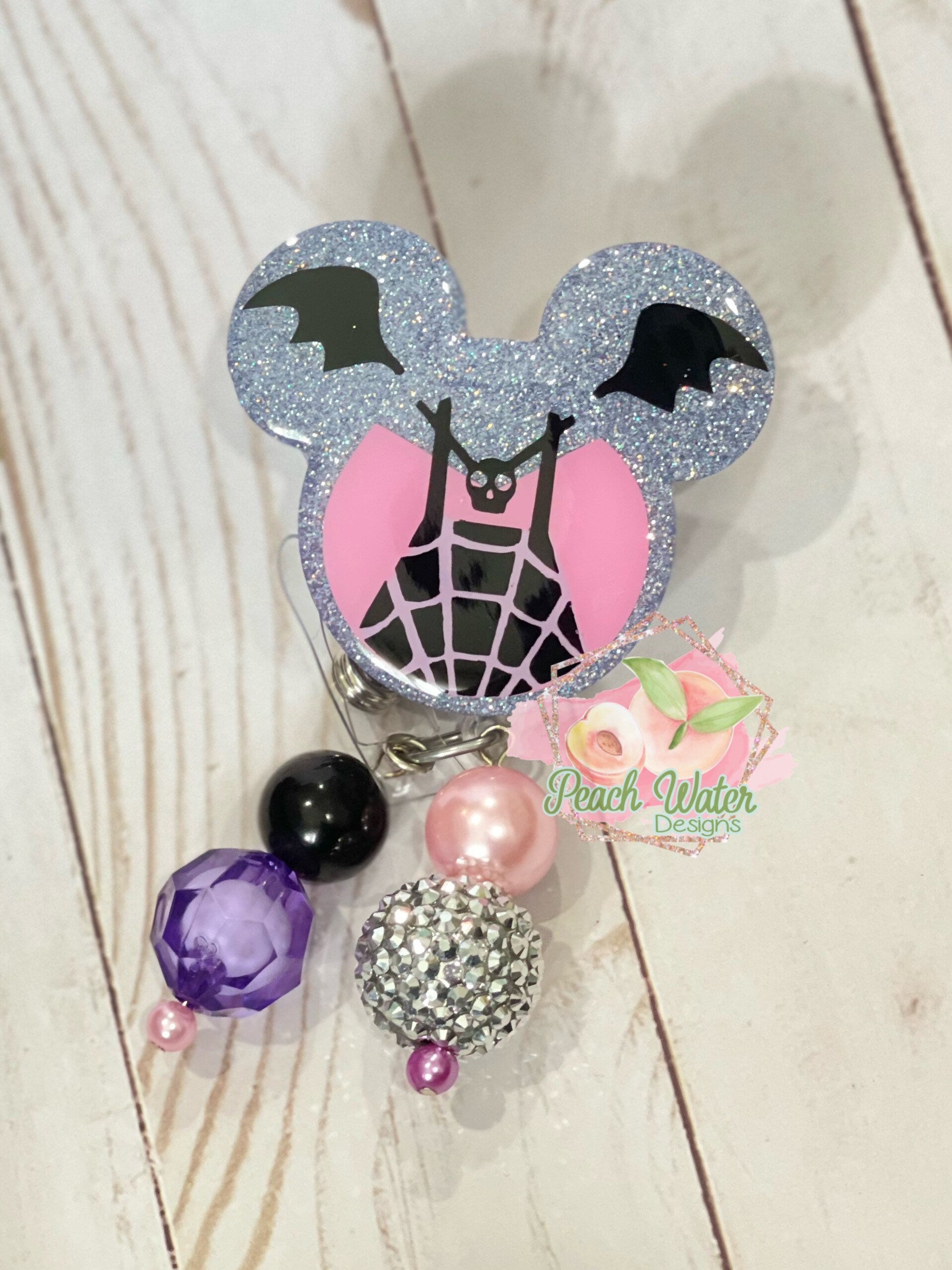 Vamparina Disney mouse head badge reel nurses teachers